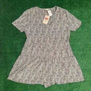 WOMENS FLORAL BABYDOLL ROMPER